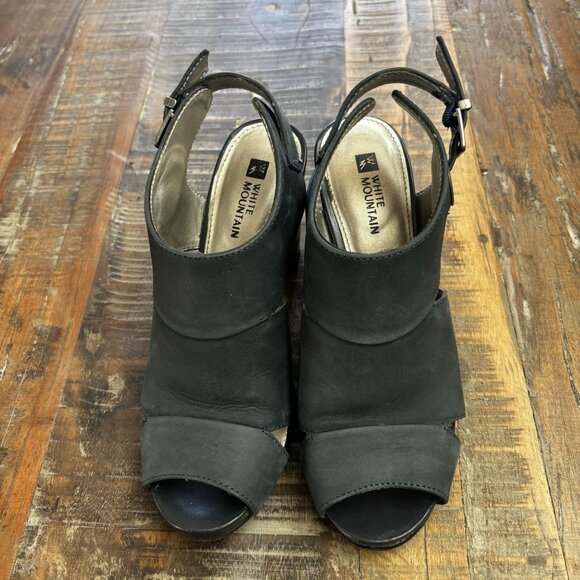 White Mountain Womens District Dress Sandal. Navy Nubuck. Size 6.5M. - Picture 1 of 9